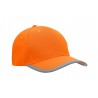 Odblaskowa czapka z daszkiem - mod. 3026:Pomarańczowy, Bawełna